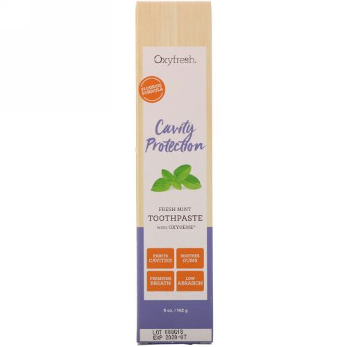 Oxyfresh, 虫歯防止、酸素配合フレッシュミントトゥースペースト、5オンス (142 g) (Discontinued Item)