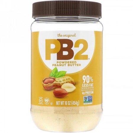 PB2 Foods, オリジナルPB2、粉末ピーナッツバター、454 g