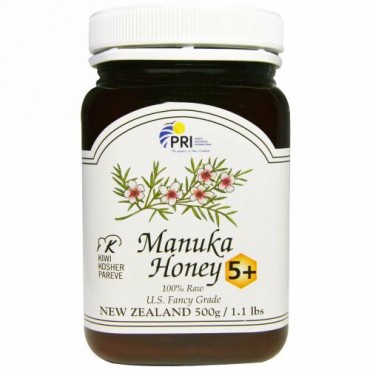 PRI, 100%生マヌカハニー5+、1.1 lbs (500 g) (Discontinued Item)