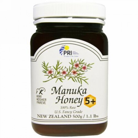 PRI, 100%生マヌカハニー5+、1.1 lbs (500 g) (Discontinued Item)