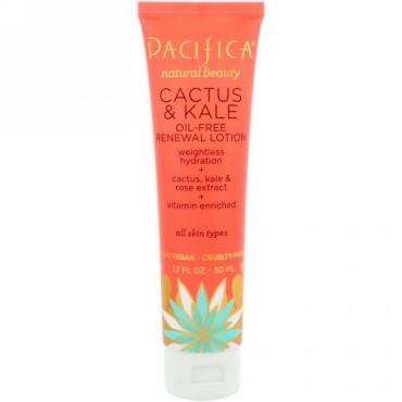 Pacifica, サボテン＆ケール、オイルフリー・リニューアルローション、1.7 fl oz (50 ml) (Discontinued Item)