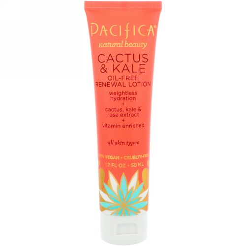 Pacifica, サボテン＆ケール、オイルフリー・リニューアルローション、1.7 fl oz (50 ml) (Discontinued Item)