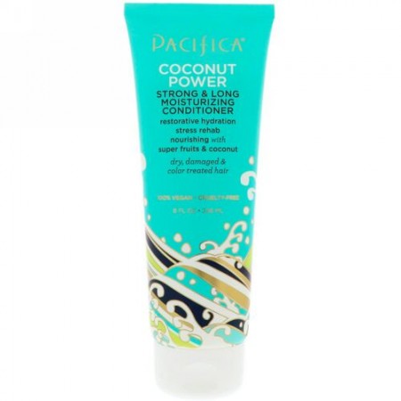 Pacifica, Coconut Power Strong & Long Moisturizing Conditioner, 8 fl oz (236 ml) (Discontinued Item)