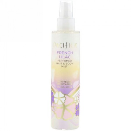 Pacifica, French Lilac Perfumed Hair & Body Mist, 6 fl oz (177 ml)