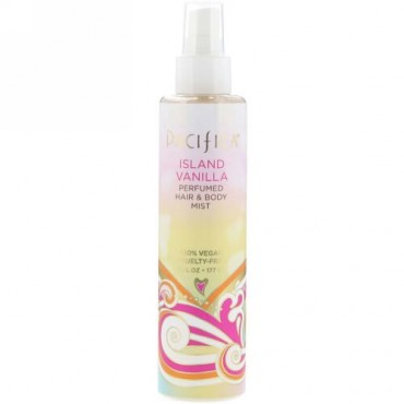 Pacifica, アイランドバニラパフューム入りヘア＆ボディミスト、6 fl oz (177 ml)