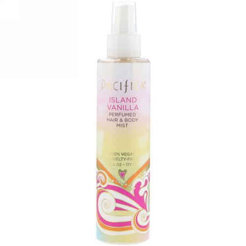 Pacifica, アイランドバニラパフューム入りヘア＆ボディミスト、6 fl oz (177 ml)