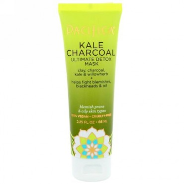 Pacifica, Kale Charcoal Ultimate Detox Mask, 2.25 fl oz (66 ml) (Discontinued Item)