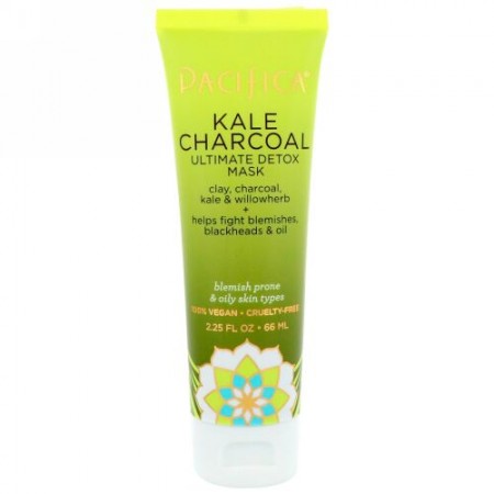 Pacifica, Kale Charcoal Ultimate Detox Mask, 2.25 fl oz (66 ml) (Discontinued Item)