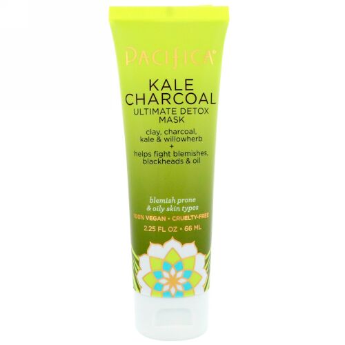 Pacifica, Kale Charcoal Ultimate Detox Mask, 2.25 fl oz (66 ml) (Discontinued Item)