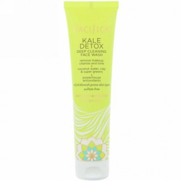 Pacifica, Kale Detox Deep Cleansing Face Wash, 5 fl oz (147 ml)