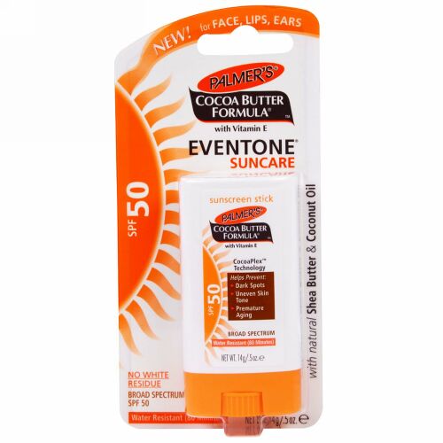 Palmer's, ココアバター・フォーミュラ、イブントーン・サンケア、サンスクリーン・スティック、SPF 50、0.5オンス（14 g） (Discontinued Item)