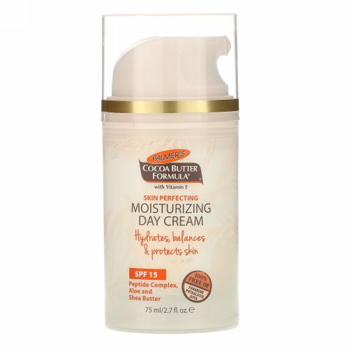Palmer's, ココアバターフォーミュラ、スキンパーフェクティング、モイスチャライジングデイクリーム、SPF15広スペクトラム、2.7 oz (75 ml)