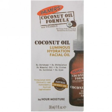 Palmer's, ココナッツオイルフォーミュラ、ルミナスハイドレーション・フェイシャルオイル、1 fl oz (30 ml) (Discontinued Item)