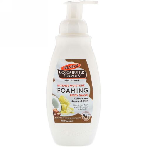 Palmer's, 超保湿フォーミングボディウォッシュ、ココアバター、ココナッツ＆シアー、13.5 fl oz (400 ml) (Discontinued Item)