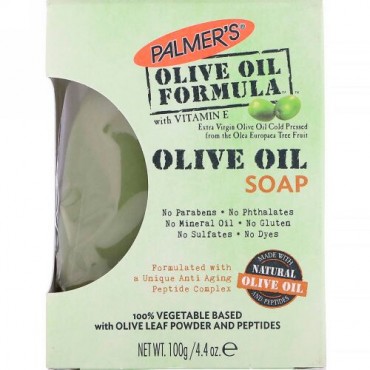 Palmer's, Olive Butter Formula with Vitamin E, Extra Virgin Olive Oil Soap, 4.4 oz (125 g) (Discontinued Item)