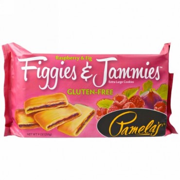 Pamela's Products, フィギーズ＆ジャミーズ、特大クッキー、ラズベリー＆フィグ、9オンス（255g） (Discontinued Item)