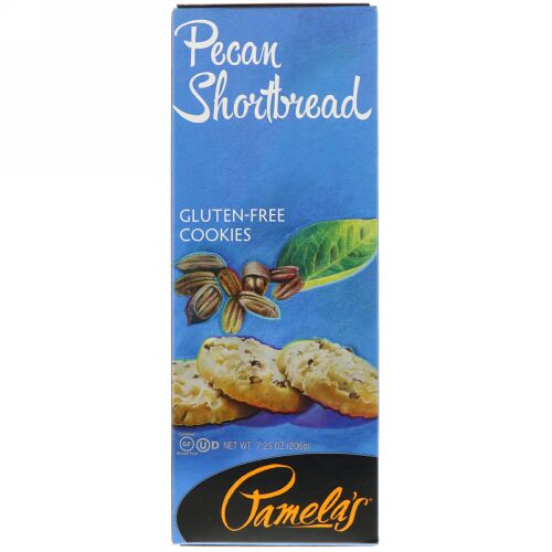 Pamela's Products, Gluten-Free Cookies, Pecan Shortbread, 7.25 oz (206 g) (Discontinued Item)