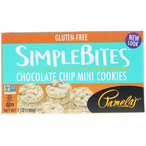 Pamela's Products, シンプルバイト, チョコレートチップミニクッキー, 7 oz (198 g) (Discontinued Item)