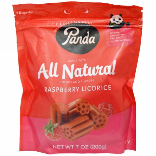 Panda Licorice, 全天然ラズベリーリコリス, 7オンス（200 g） (Discontinued Item)