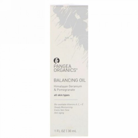 Pangea Organics, バランシングオイル、ヒマラヤンゼラニウム&ザクロ、1液量オンス (30ml) (Discontinued Item)