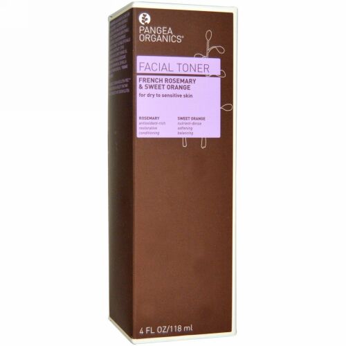 Pangea Organics, フェイシャルトナー, フレンチローズマリー＆スウィートオレンジ, 4液量オンス (120 ml) (Discontinued Item)
