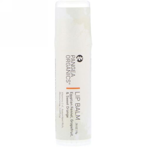 Pangea Organics, リップバーム、エジプシャンフェンネル、グレープフルーツ & スイートオレンジ、0.28オンス (8 g) (Discontinued Item)