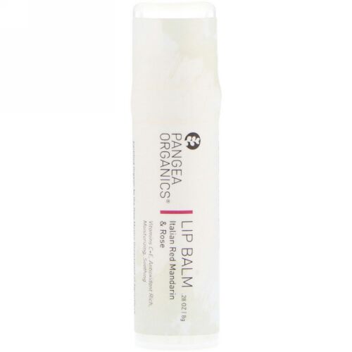 Pangea Organics, リップバーム、イタリアンレッドマンダリン＆ローズ、.28 oz (8 g) (Discontinued Item)