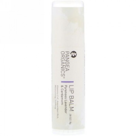 Pangea Organics, リップバーム、ピレネーラベンダー&カルダモン、0.28オンス (8 g) (Discontinued Item)