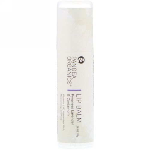 Pangea Organics, リップバーム、ピレネーラベンダー&カルダモン、0.28オンス (8 g) (Discontinued Item)