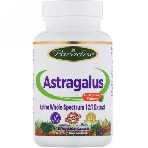 Paradise Herbs, Astragalus, 120 Vegetarian Capsules
