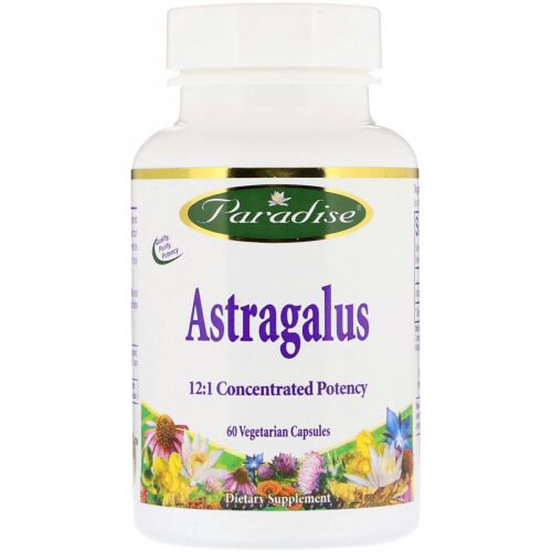 Paradise Herbs, Astragalus, 60 Vegetarian Capsules