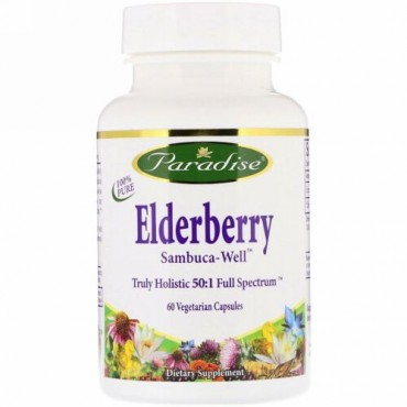Paradise Herbs, エルダーベリー、60ベジカプセル