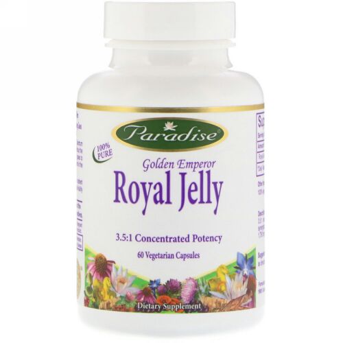 Paradise Herbs, Golden Emperor Royal Jelly, 60 Vegetarian Capsules