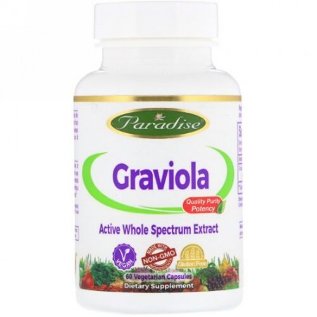Paradise Herbs, Brazilian Graviola, 60 Vegetarian Capsules