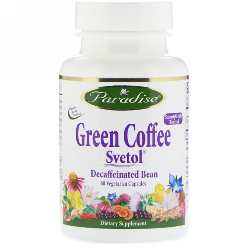 Paradise Herbs, グリーンコーヒー、 Svetol、 60 ベジキャップ