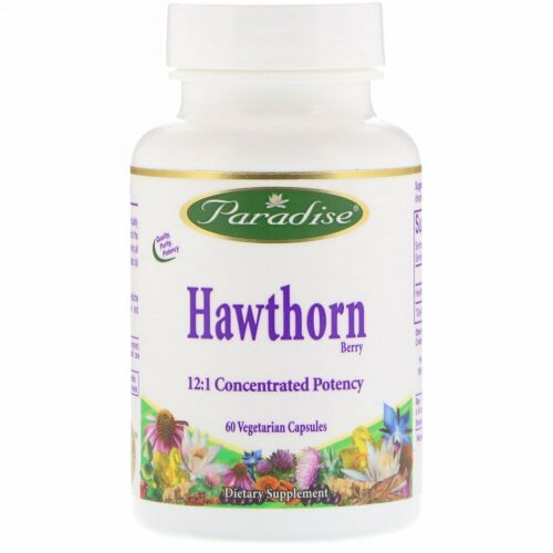 Paradise Herbs, Hawthorn Berry, 60 Vegetarian Capsules