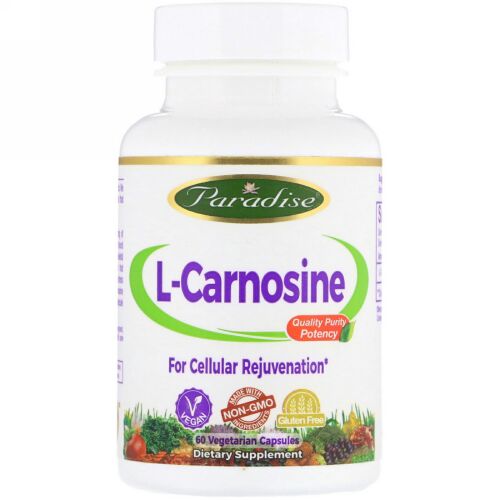 Paradise Herbs, L-カルノシン、ベジキャップ 60 錠