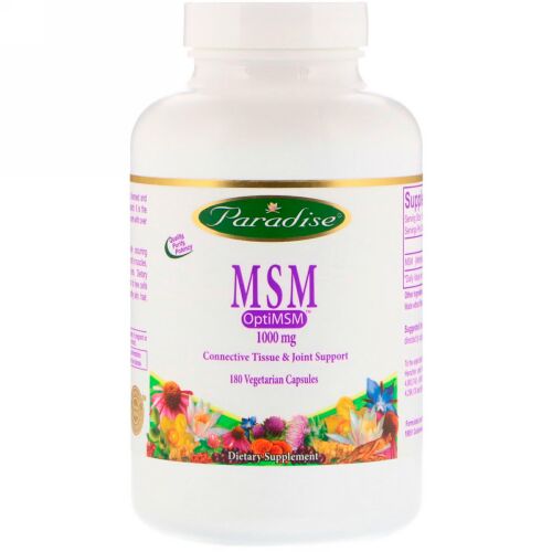 Paradise Herbs, MSM, 1,000 mg, 180 Vegetarian Capsules