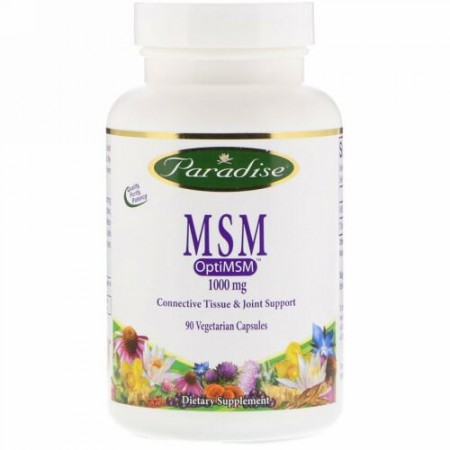 Paradise Herbs, MSM, 1,000 mg, 90 Vegetarian Capsules