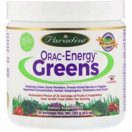Paradise Herbs, ORAC-エネルギーグリーン、6.4 オンス (182 g)