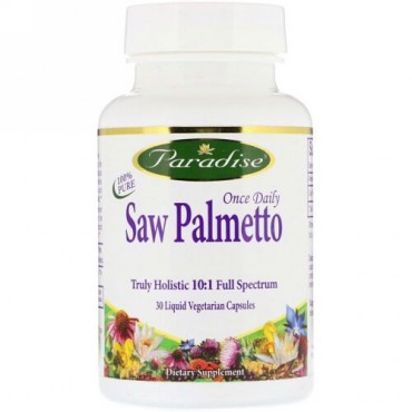 Paradise Herbs, Once Daily Saw Palmetto, 30 Liquid Vegetarian Capsules (Discontinued Item)