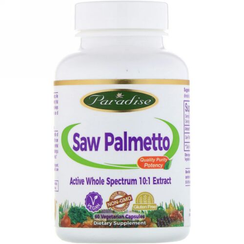Paradise Herbs, Saw Palmetto, 60 Vegetarian Capsules (Discontinued Item)