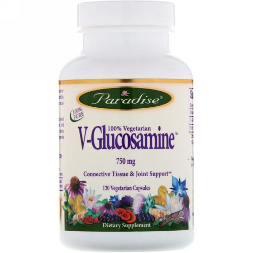 Paradise Herbs, V-グルコサミン、 750 mg、 120植物性カプセル
