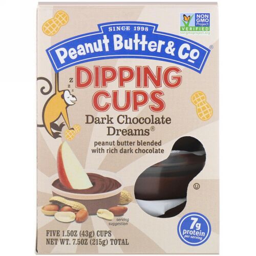 Peanut Butter & Co., ディップカップ, ダークチョコレートドリーム , 5カップ, 各1.5オンス (43 g) (Discontinued Item)