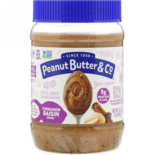 Peanut Butter & Co., Peanut Butter Blended, Cinnamon Raisin Swirl, 16 oz (454 g)