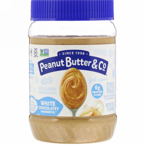 Peanut Butter & Co., ホワイトチョコレートワンダフル、スイートホワイトチョコレート入りピーナッツバターブレンド 16 oz (454 g)