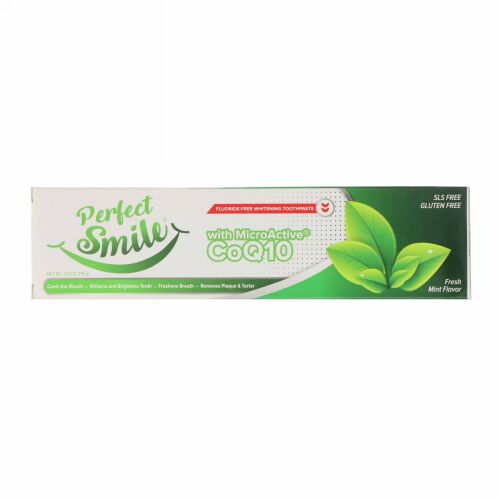 Perfect Smile, Fluoride-Free Whitening Toothpaste With MicroActive CoQ10, Fresh Mint , 4.2 oz (119 g)