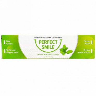 Perfect Smile, CoQ10-SR入りフッ化物ホワイトニングトゥースペースト、4.2オンス (119 g) (Discontinued Item)