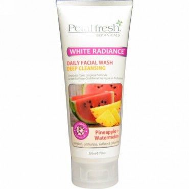 Petal Fresh, Botanicals, ホワイトラディアンス、 デイリーフェイシャルウォッシュ、 パイナップル + ウォーターメロン、 7 液量オンス (200 ml) (Discontinued Item)