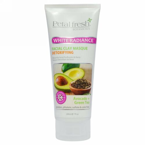 Petal Fresh, Botanicals, ホワイトラディアンス・フェイシャルクレイマスク、アボカド + 緑茶、7液量オンス（200 ml） (Discontinued Item)